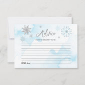 Invitation flocon de neige est sur le chemin Baby shower Cons (Devant)