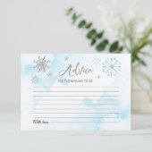 Invitation flocon de neige est sur le chemin Baby shower Cons (Debout devant)