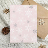 Invitation Flocon de neige Excité Baby shower fille rose mign