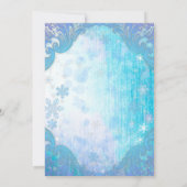 Invitation Flocon de neige gelé hiver Wonderland fête d'anniv (Dos)