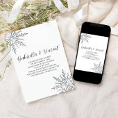 Invitation Flocon de neige Mariage hivernal Enregistrer la da