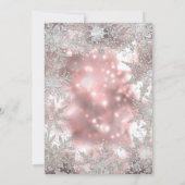 Invitation Flocon de neige Pink Silver Winter Wond (Dos)