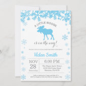 Invitation flocon de neige pour la fête prénatale  (Devant)