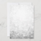 Invitation Flocon de neige rose Silver Princess Baby shower f (Dos)