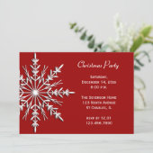 Invitation Flocon de neige sur la fête de Noël des Fêtes roug (Debout devant)