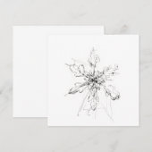 Invitation Flocon de Neige Unique et Délicat (Devant / Derrière)