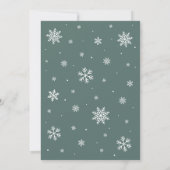 Invitation Flocon de neige vert bébé Il fait froid à l'extéri (Dos)