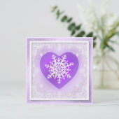 Invitation Flocon de neige violet (Debout devant)