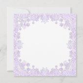 Invitation Flocon de neige violet (Dos)