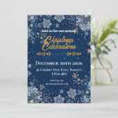 Invitation Flocon de Noël Bleu (Debout devant)