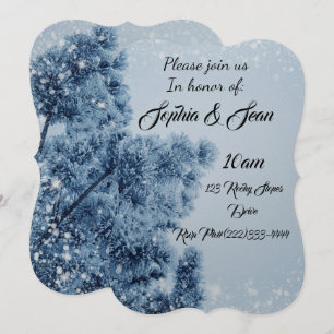 Invitation Flocon D'Hiver Personnaliser Destin Destin'S