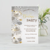 Invitation Flocons d'Argent, Boules, Soirée de Noël (Debout devant)