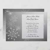 Invitation Flocons de Gems/ Mariage (Devant / Derrière)