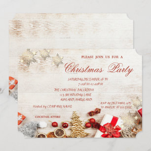 Invitation Flocons de l'Arbre de Noël, Fête de Noël de l'Entr
