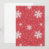 Invitation Flocons de neige à la veille de Noël (Devant / Derrière)