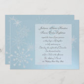 Invitation Flocons de Neige Bijoux / Mariage (Devant / Derrière)