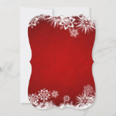 Invitation Flocons de neige blancs sur la Fête de la mariée (Dos)