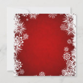 Invitation Flocons de neige blancs sur le wedding shower (Dos)