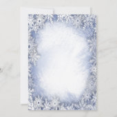 Invitation Flocons de Neige Bleu de Gala 65e Anniversaire (Dos)