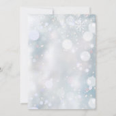 Invitation Flocons de neige de l'anniversaire des 50 ans en o (Dos)