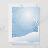 Invitation Flocons de neige de neige du pays des merveilles (Dos)