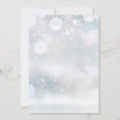 Invitation Flocons de neige de script de signature Mariage d' (Dos)