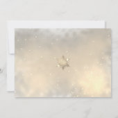 Invitation Flocons de neige dorés Elegant Pine Tree Company (Dos)