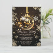 Invitation Flocons de neige dorés, Ornement de Noël 2022 Entr (Debout devant)