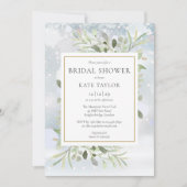 Invitation Flocons de neige élégants pour la douche de mariée (Devant)