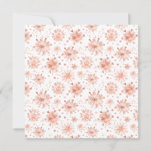 Invitation Flocons de neige en or rose pour Baby Shower d'hiv (Dos)