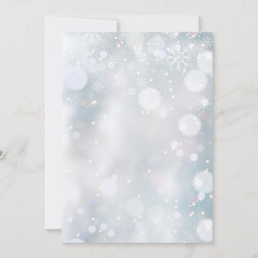 Invitation Flocons de neige Feuillage de verdure pour le 50e (Dos)