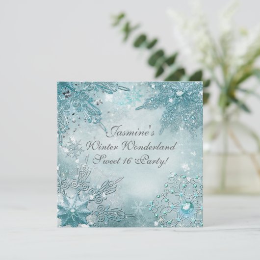 Invitation Flocons de Neige Magiques Contes d'Hive (Debout devant)