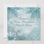 Invitation Flocons de Neige Magiques Contes d'Hive (Devant)