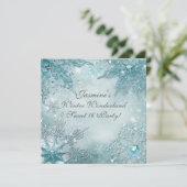 Invitation Flocons de Neige Magiques de Merveilleu (Debout devant)