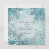 Invitation Flocons de Neige Magiques Merveilleuse  (Dos)