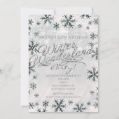 Invitation Flocons de neige Merveilleux Hiver Arge (Devant)