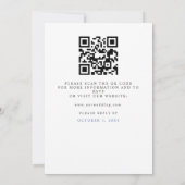 Invitation Flocons de neige Monogramme Bleu Mariage Code QR H (Dos)