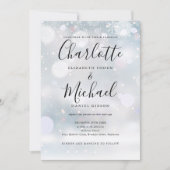 Invitation Flocons de neige tout en un Mariage d'hiver (Devant)