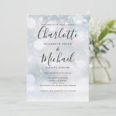 Invitation Flocons de neige tout en un Mariage d'hiver (Debout devant)