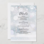 Invitation Flocons de neige tout en un Mariage d'hiver (Dos)