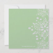 Invitation Flocons de neige verts d'hiver d'invitation de (Dos)