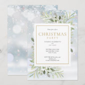 Invitation Flocons de Noël Fête de Noël (Devant / Derrière)