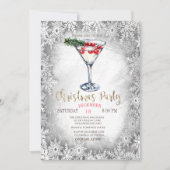 Invitation Flocons de Noël Martini Gris Noël (Devant)