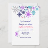 Invitation Flocons Hiver (Devant)