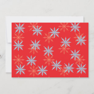 Invitation Flocons Rouges de Noël Script Joyeux Noël avec Wr