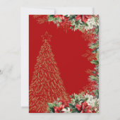 Invitation Flor de Noël de Pascua Red Holiday Quinceañera (Dos)