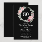 Invitation Flora 80e anniversaire de la rose de Bourgogne (Devant / Derrière)