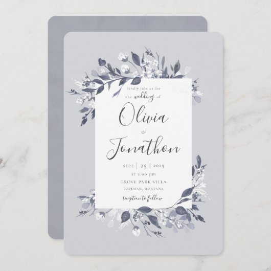 Invitation Flora Automne (Devant / Derrière)