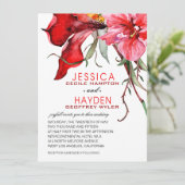 Invitation Flora Botanica Bold Mariage des fleurs d'aquarelle (Debout devant)