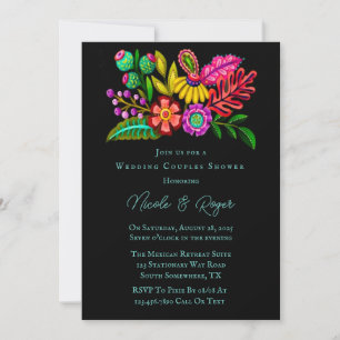Invitation Flora coloré mexicain Mariage Couples Douche